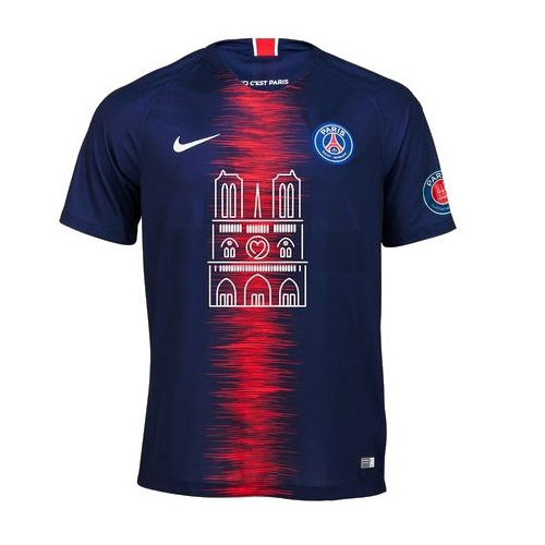 Tailandia Camiseta Paris Saint Germain Nuestra Dama 2019-2020 Azul